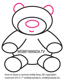 webbywanda.tv's how to draw a cartoon teddy bear